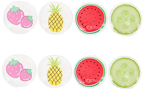 CALLARON 8stücke Teiliges Kühlende Augenmasken Wiederverwendbare Gel-pads Für Schwellungen Kopfschmerzen Und Müde Augen Designs Ananas Wassermelone Erdbeere