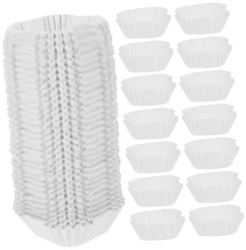 KICHOUSE Pirottini Per Cupcake e Muffin Di Carta Bianca, Resistenti Alle Alte Temperature, Set Da 1000 Pezzi Per Dolci, Torte e Pasticceria