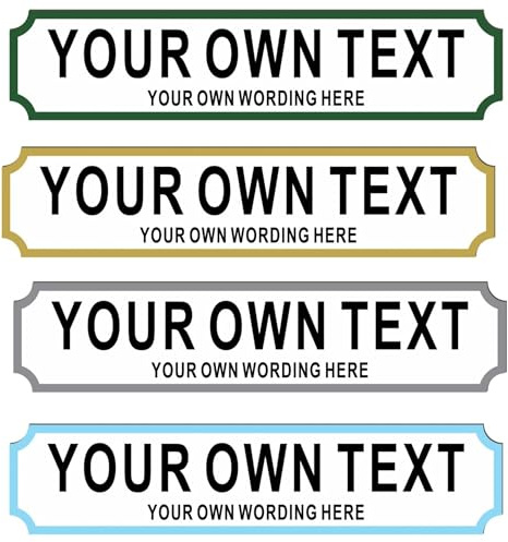 Personalised Football Fan Street Sign Plaque - Custom Wording MDF Wood or Acrylic Sign for Men, Add to Sheds, Lorries, Office, Man Caves or Bedroom Decor (MDF Wood, Small: 290mm x 63mm)