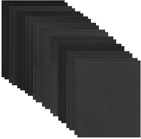 20 Sheets Sandpaper 60/120/180/240/320/400/600/800/1000/2000 Grits Wet and Dry Sand Paper, Waterproof Polishing Fine Sandpaper for Cars Metals Walls Wood Furniture,Sand Paper 9x11 Inch
