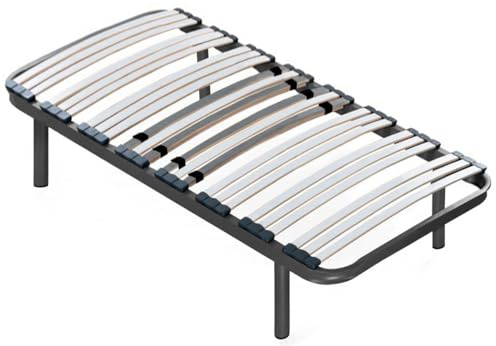 MDS MEJORDESCANSO - Somier Multiláminas con Reguladores de Firmeza y Estructura Metálica 40x30 mm | Patas Cilíndricas Incluidas | Altura Final 30 cm | Medida: 90x190 cm | Fabricado en España