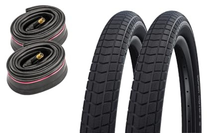 2 Stück Fahrradreifen Super Moto X 27.5 x 2.80 Zoll (70-584) HS439 Drahtreifen + 27.5 Zoll MTB Schlauch AV 40mm | E-50 Greenguard Pannenschutz Schwarz ohne Reflex