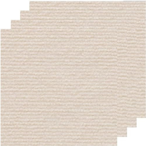 GPDNBIEU, Losetas de Alfombra Antideslizantes, alfombras cuadradas Autoadhesivas, Protectora Suelo DIY for Sala Estar, Cocina y Dormitorio(Khaki,12pcs 24 * 24in)