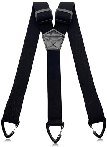 Hosenträger Skihose Herren, Hosenträger Skihose, Elastische Hosenträger Herren mit 360° Drehbare Anti-Rutsch-Schnalle, Breit 3,8cm Hosenträger Herren Extra Stark für Arbeitshose, Outdoor-Aktivitäten