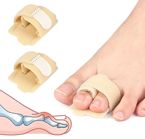 Muorruo 2 pièces écarteurs d'orteils Contre Les Orteils en Marteau, Bandages d'orteils pour Orteils cassés, correcteur d'orteils pour Femmes et Hommes, attelles d'orteils pour la Correction des
