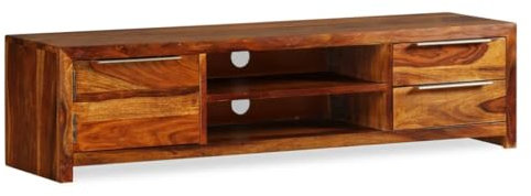 vidaXL Akazie-Holz Massiv TV Schrank Lowboard HiFi Fernsehschrank