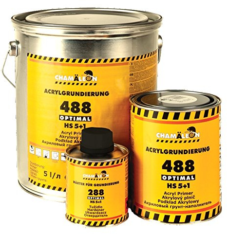 Chamäleon HS 5:1 2K ACRYL FÜLLER PRIMER GRUNDIERUNG 1L SCHWARZ + HÄRTER 0,2L