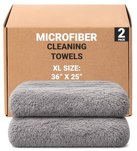 Platinum Lot de 2 Serviettes en Microfibre à séchage Rapide pour Voitures avec Absorption maximale, sans Rayures pour Nettoyage de Voiture, Chiffon de Nettoyage en Microfibre à séchage Rapide