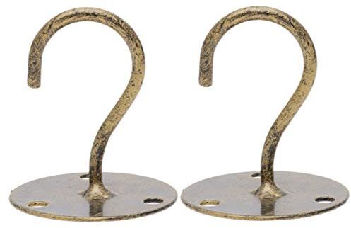 2 Stück Bronze Deckenhaken Kleine Elefantenrüssel-Haken Zum Aufhängen Von Laternen, Pflanzen, Windspielen Und Weihnachtsdekorationen Für Innen- Und Außenbereich