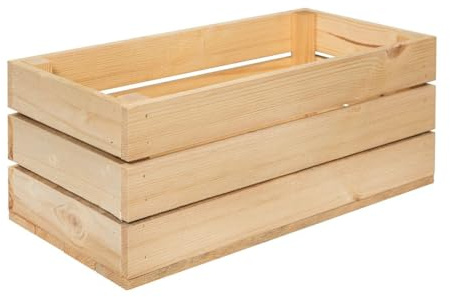 Rechteckige Holzkiste – Dekorative Box aus Holz – 2er Set Pflanzentopf, Blumentopf & Aufbewahrungsbox - 40x20x17 cm - Ideal für Dekoration, Blumen & Organisation
