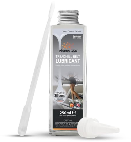 Viscos-350 Premium Treadmill Lubricant 100% Pure Silicone Oil 30cm Long Applicator Inc - Made in UK - 250ml