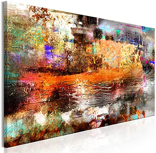 murando - Cuadro de cristal acrílico Abstracto 135x45 cm Impresión de 1 Pieza Pintura sobre Vidrio Imagen Gráfica Decoracion de Pared colorido a-A-0567-k-a