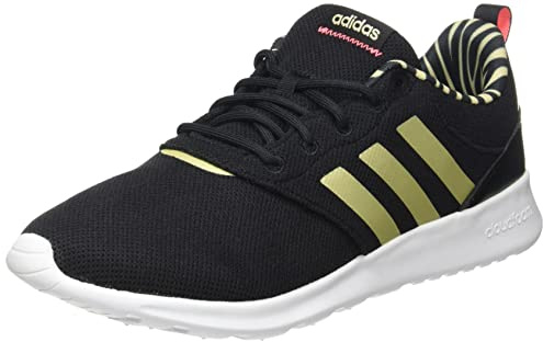 adidas QT Racer 2.0 Women's Core Black/Sandy Beige Met/Acid Red, 36 EU