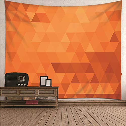 Wandbehang Kinderzimmer Tapisserie Rot Orange Geometrisches Muster Mit Farbverlauf Wandteppich Yoga Baumwolle Decken Bilder Deko Wandschmuck Groß Schlafzimmer Wohnzimmer Wanddekoration 150X150Cm