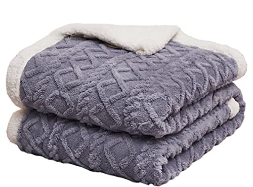 Hayisugal Flauschige Sherpa Kuscheldecke - hochwertige Schafdecke, super weiche Fleecedecke als Sofadecke, Tagesdecke oder Wohndecke Couchdecke Sofa überwurfdecke, Blau, 180 x 200cm