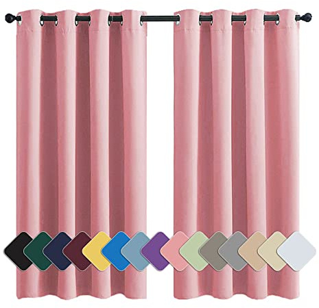 MENGH Gardin sovrum barngardin mörkläggning termisk ljudisolerande, för ungdomsrum barnrum rosa 1 styck, 140 x 100 cm (H x B):
