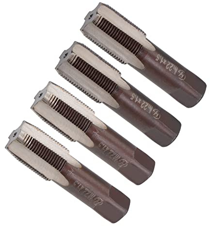 CoCud 2Paare Hand Gewindeschneider M22 x 1.5 Legierung Werkzeug Stahl | Schraube Abhören Konischer Wasserhahn, Gewinde Metrisch, für Machine Gewinde Reparatur