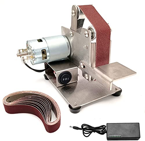 Levigatrici per la lavorazione del legno, mini levigatrice a nastro fai-da-te, affilatrice per bordi Apex per coltelli elettrici, levigatrice per lucidatura a 7 velocità regolabili per metallo, legn