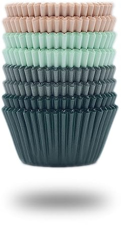 Bake Choice Moldes para Muffins de Papel 200 Piezas Moldes para Magdalenas para Hornear Dulces, Antiadherentes para Uso Alimentario en Pergamino para Fiestas de Cumpleaños Restaurante Pastelería