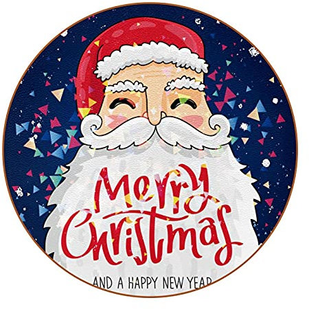 Untersetzer für Kaffeetisch, 6 Untersetzer, Bauernhaus-Bar-Untersetzer, Cooles Einweihungsgeschenk, neues Zuhause,Weihnachtsmann Frohe Weihnachten