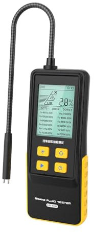 LUTIFIX Brake Fluid Tester DOT 3/4/5.1 Bremsflüssigkeitstester Bremsflüssigkeitsprüfer Auto - Digitale Bremsflüssigkeit Prüfgerät für Bremsflüssigkeiten mit 2,8 LCD-Bildschirm & Hochpräziser Sonde