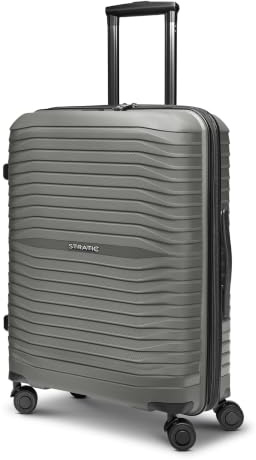 Stratic Check-in Koffer für Damen und Herren | mittelgroßer Trolley 44 x 27 x 66 cm aus hochwertigem, leichtem Polypropylen Material | Erweiterbar & Teleskopgriff| Shine Serie