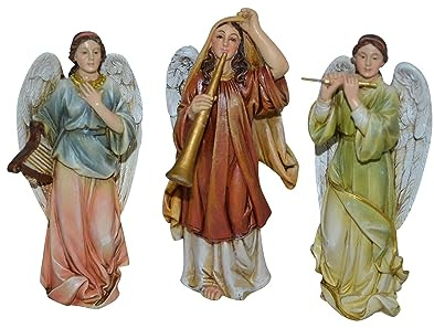 ZJSGLA 5 Musical Angel Set 3 PCS, Easter Fairy Figurines, Mini Spring Tabletop Decor, Cute Collectible Home Decoration