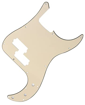 Toyvian 3-lagiges Schlagbrett für Pb Bass Beige Kunststoff mit 13 Schraublöchern Dekorativ und Schützend Passend für Präzisionsbass Gitarren