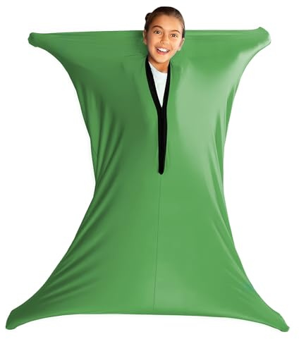 SZSMART Sensorische Körpersocke für Erwachsene, 165,1 x 73,7 cm Vollkörper-Wickel Dehnbare Körpersocke zur Stresslinderung für Erwachsene mit Autismus, Angst (Grün, XL/163-191cm)