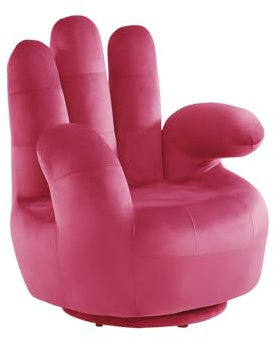 Vente-unique - Poltrona dritta 1 posto Catchy - poliestere - fucsia