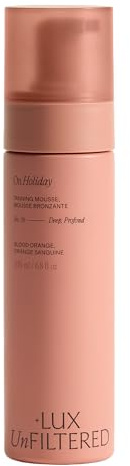 + Lux Unfiltered N°36 Deep Self Tanning Mousse - Self Tanner Mousse, Tanning Foam - Hydrating, Streak-Free, Natural-Looking Sunless Tanner - Vegan & Cruelty Free - Blood Orange