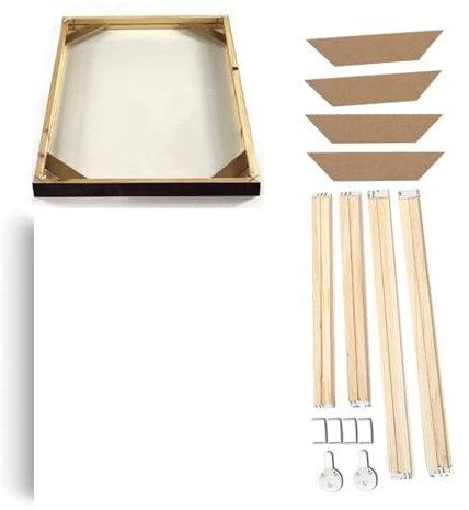 SHAAMOU Individuelle Holzrahmen zum Selbermachen, 50 x 100 cm, 60 x 90 cm, 70 x 140 cm, Wandkunst, Leinwand, Malerei, Raumdekoration, Posterrahmen (Farbe: Höhe 90 cm, Größe: Breite 100 cm)
