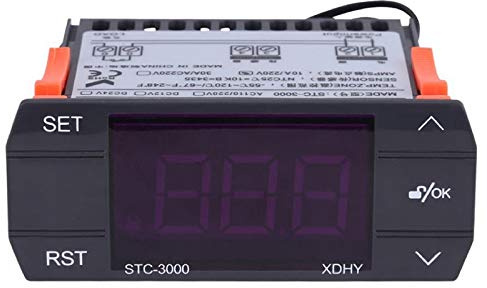 Yuuinnter STC-3000 110V-220V 30A Termostato con Termostato Digitale per Pressa con Strumento di Controllo del Sensore