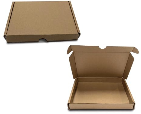 JeeJaan® 100 Pcs C6/A6 (163 x 112 x 20) mm Brown PIP Mail Postal Letter Box - Corrugated Cardboard Shipping Boxes for Royal Mail - Small Postal and Letterbox Packaging Boxes