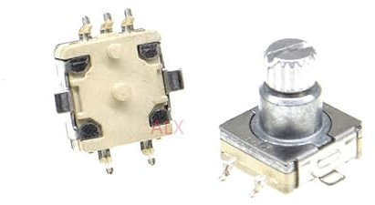 JRXFXEKW 5PCS SMD SMT EC11 Drehgeber 30 Position Schalter 30 bit 9MM Griff Potentiometer 5pin Push-Taste codierung Schalter