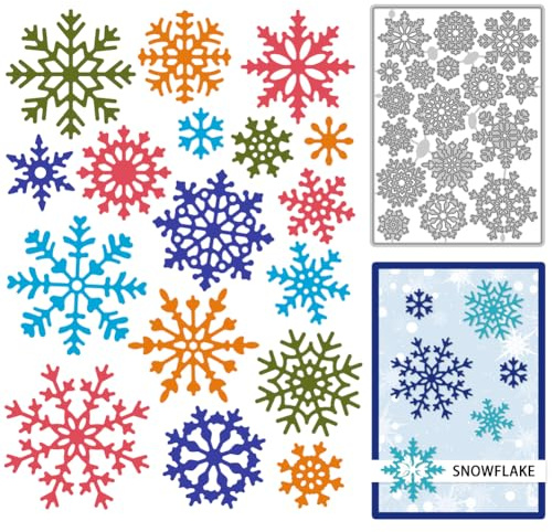 DELORIGIN Stanzformen Mit Schneeflocken Motiv Für Karten Karbonstahl Winter Stanzungen Weihnachtstag Schablonen Für Die Kartenherstellung Heimwerkerarbeiten Alben Kartenherstellung Dekor