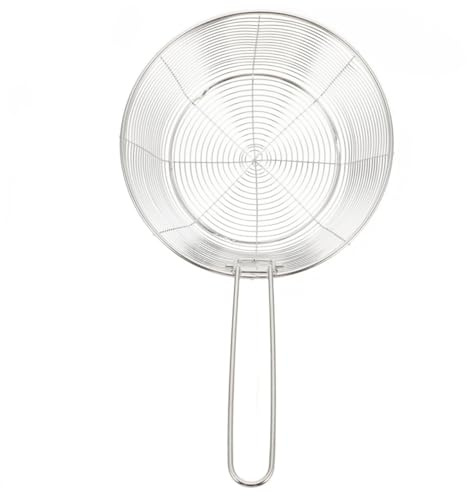 OFFSCH Cesta con Acero Inoxidable Freír de de para Tamaño Práctico Resistente al Óxido Malla Reutilizable y Aceite Escurridor para Patatas Fritas