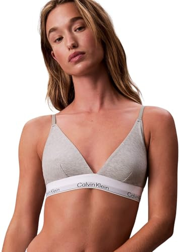 Calvin Klein kvinnors ofodrad triangel LV00QF8508 triangel, grå (grå ljung), L, Grå (grå ljung), L