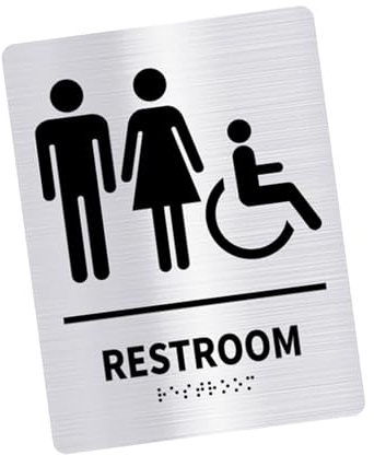 Adesivo da parete per bagno, con scritta Woman Man Toilet Sign WCs Home Hotel Washroom Door Signs Art Decals For Toilette Restaurant Unisex