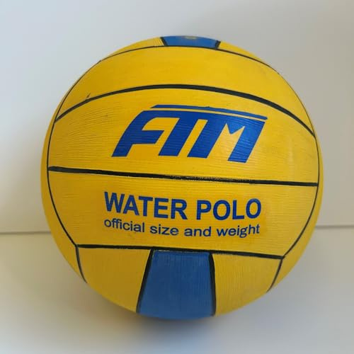 FTM Wasserpolo Ball Größe 5 – Offizieller Wasserball mit extra Grip – Wettkampfqualität, 0.9–0.97 bar Luftdruck, Trainings- & Spielball – Gelb – 25,90 €