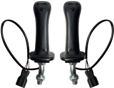 Ysislybin Kit Joystick Per Escavatore, 2 Impugnature Joystick a 3 Pulsanti Per Escavatore Set di Impugnature in ABS e Lega di Alluminio Accessori Per Miniescavatori Per Dh Dx150 215 225 300 370-9c