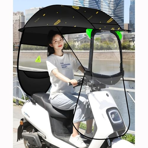 Universalklappdach für Outdoor-Fahrzeuge – Schutz vor Sonne, Regen und Wind – Leichter und langlebiger Bezug für Elektrofahrräder, Motorräder und Mobilitätsroller