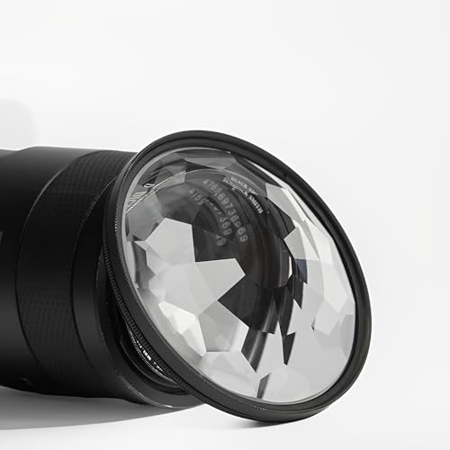 LICAEVEY 82mm Kaleidoskop Prisma-Objektivfilter Optische Glaskamera-Kamera-Filter für DSLR Spiegelless Erzeugt Kaleidoskopeffekte mit 35-85 Mm Brennweite Länge (82 mm)