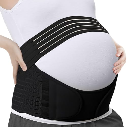APKOL 3 in 1 Bauchgurt Bauchband Schwangerschaft Schwangerschaftsgurt Stützgürtel Bauchstütze Schwangerschaft für die Schwangerschaftsgürtel für Schwangerschaftsgymnastik, Yoga, Walking(Schwarz, L)