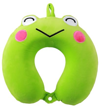 I-TOTAL® - Cuscino da Viaggio per il Collo Morbido Supporto Cervicale Divertente (FROGGY)