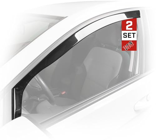 Walser Premium Auto Windabweiser für VW T7/Caravelle T7 Bus, Ford Tourneo Custom/Transit V710 Bus 2024-Heute, Passform Regenabweiser Set für Fahrer- und Beifahrerseite, Auto Windabweiser 2 STK.