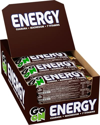 GO ON - Energie-Riegel mit Vitaminen, 24x45g, Nahrhafter Powerbar Nuss-Karamel, Gesunde Power Snack ohne Palmöl, Energieriegel für Fitness & Sport