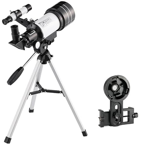 astrobupy teleskop für anfänger - Erleben Sie Astronomische Präzision - 70mm Apertur, inkl.Handyhalterung Tragbarem Stativ - Ideal für Anfänger & Kinder