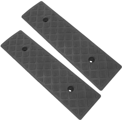 HEMOTON 2 Stück Bordsteinrampe Gummi Höhe Antirutsch Auffahrrampe Türschwellenrampe für Auto Motorrad Bürgersteig Vibrationsdämpfend Vielseitig für Einfahrt Gehweg Treppe