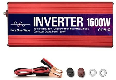 Transformateur Convertisseur Solaire À Onde Sinusoïdale Transformateur Tension 1000 W 1600 W 2200 W 3000 W DC 12 V 24 V vers AC 110 V 220 V 50 Hz 60 Hz(12V,110V,1600W)